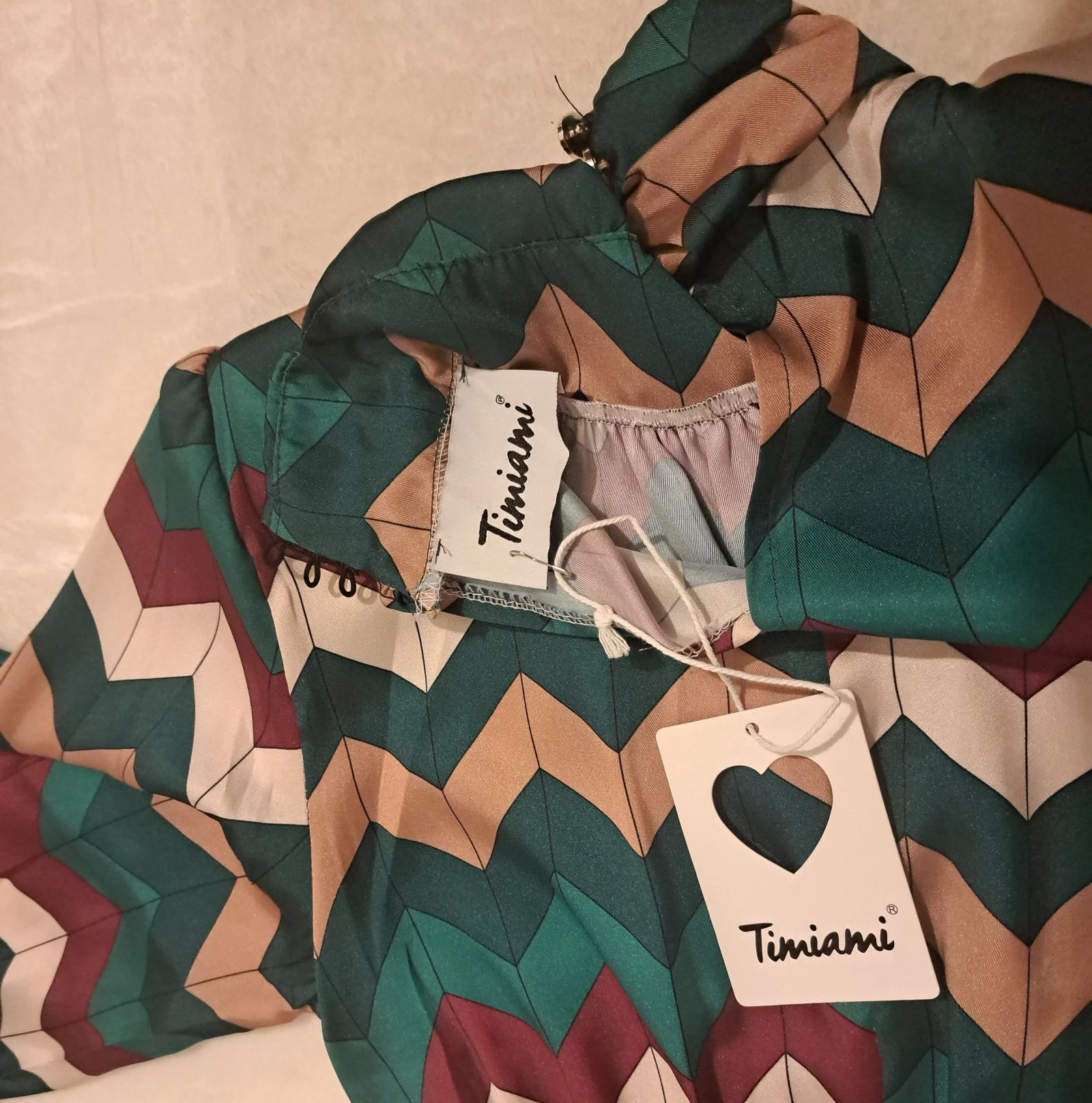 Chevron Print Satin Mini Dress • TU • Timiana • Statement Piece • Quiet Luxury Style – photo 6